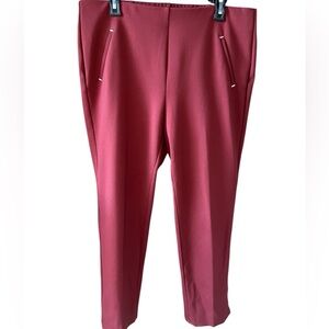 Chico’s 12 Petite Juliet Slim Trim Detail Ankle Pants Rust